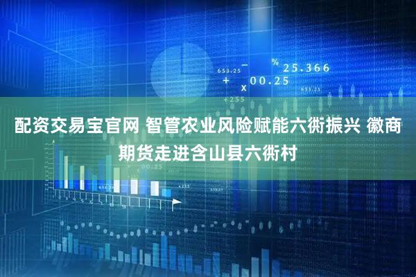 配资交易宝官网 智管农业风险赋能六衖振兴 徽商期货走进含山县六衖村